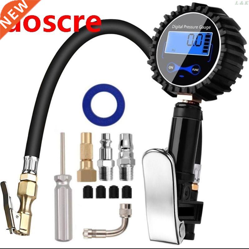 Digital Tire Inflator Pressure Gauge Air Compressor Pump Qui