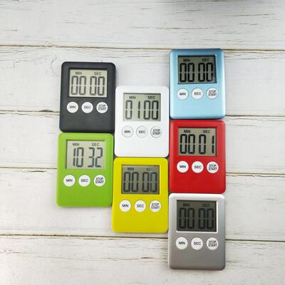 1pc Thin LCD Digital Screen Kitchen Timer Square Cooking Cou