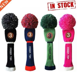 Golf Head Cover Set Driver Pom Pom Iron Club Covers #3 Fair