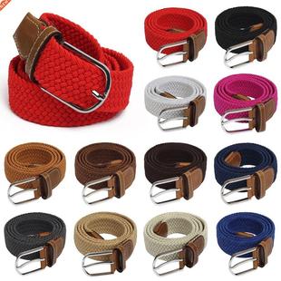 Elastic Fabric Woven Stch Casual Multicolored Braided Belts