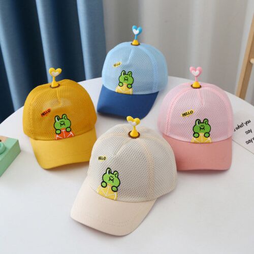 Cute Little Grass Baby Hat Summer Breathable Cotton Boys Gir
