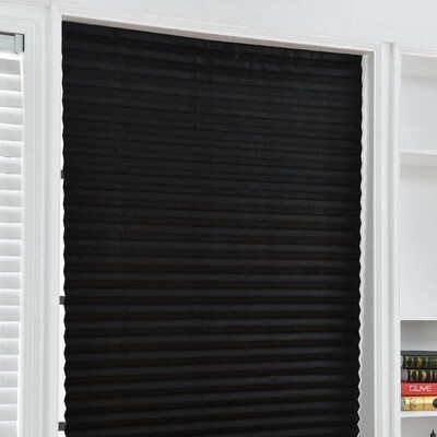 Self-Adhesive Pleated Blinds Half Blackout Windows Curtains