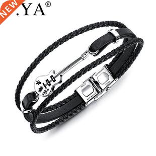V.YA Multilayer Genuine Leather Guitar Man Bracelets Class