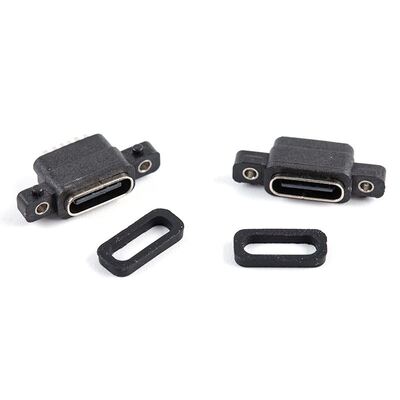 2/4Pc USB 3.1 Type-C 6 Pin Female Socket SMD DIP Connector W