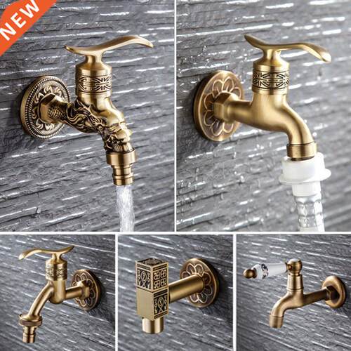 Carved Wall Mount Decorative Outdoor Garden Faucet Bibcock