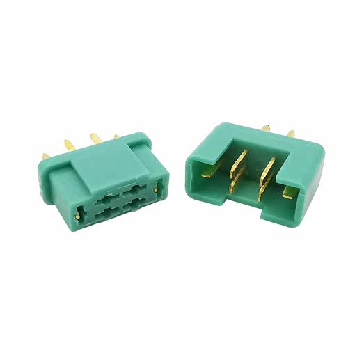 2Pcs MPX 6 Pin Male Female Plug Connector 24K Gold Plated ae