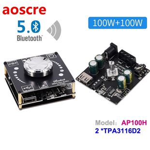2*100W TPA116D2 Bluetooth 5.0 HiFi Stereo Audio Power Ampli