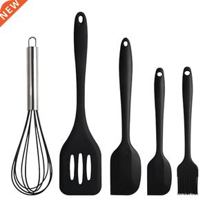 5pcs Kitchen Tools Set Esy Clen Blck Resturnt Sptul C
