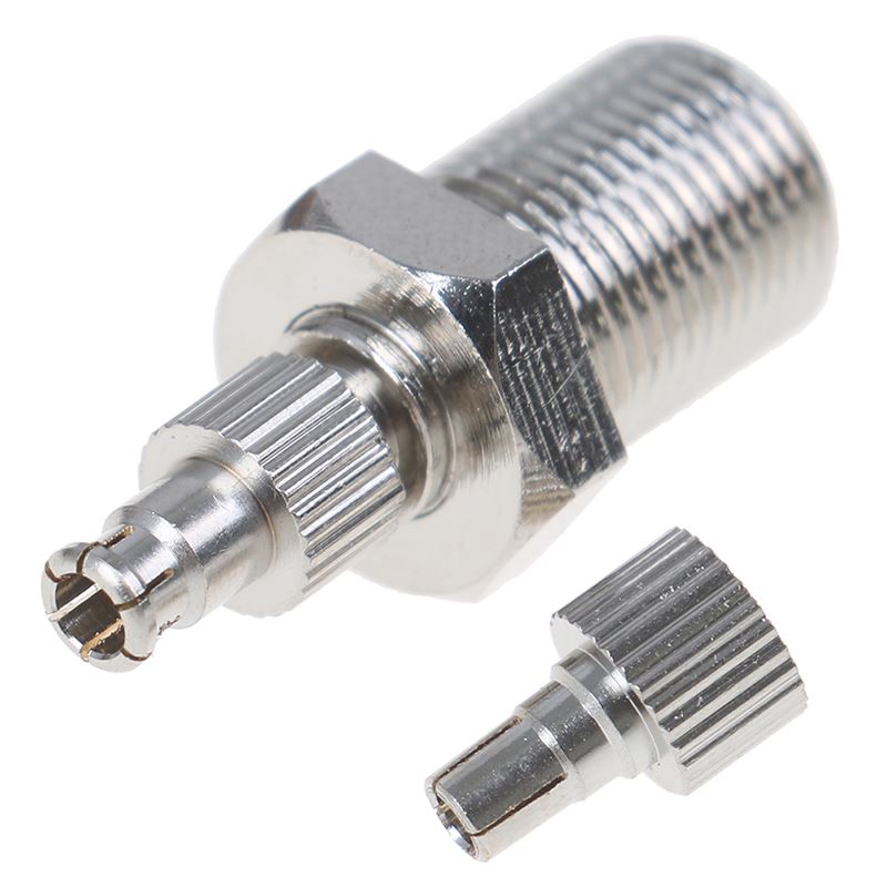 F Female To TS9 & CRC9 Male Plug Coaxial Adapter RF Conn