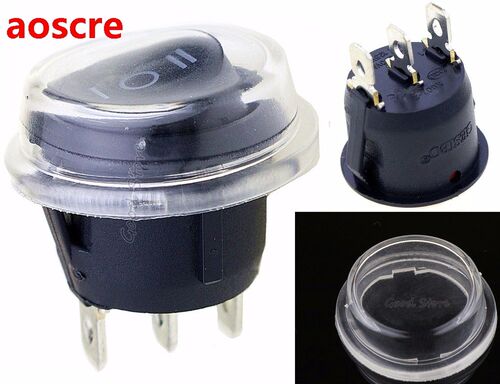 KCD1-2 22MM Black 3Pins ON-OFF-ON Latching Rocker Switch Pow