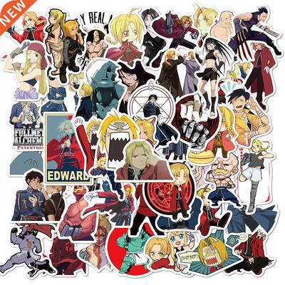 50PCS Fullmetal Alchemist Sticker Toy Gifts for Kids Cartoo
