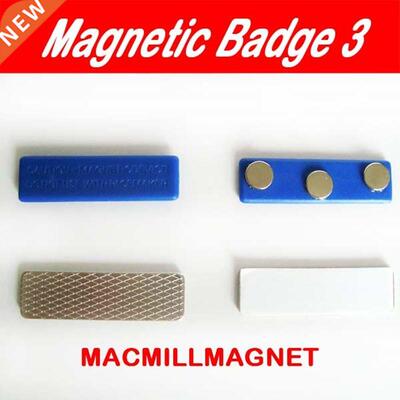 30pcs Permanent Magnetic name badge with three magnets Lengt