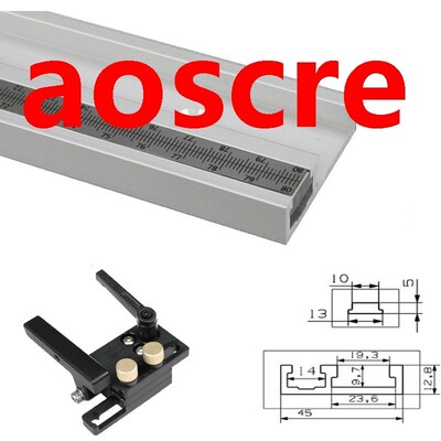 Aluminium alloy T-tracks Slot Miter Track Stop Table Saw Mit