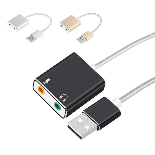 External Sound Card USB Adapter Audio Card USB to Jack 3.5mm