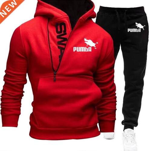 Men Casual Tracksuit Hoodies Set Men's Sportswear Outfit