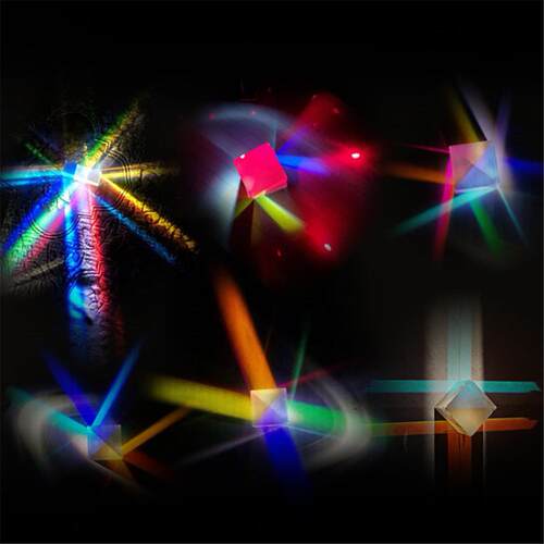 *Optical Prism Lens Six-Sided Brig Lig Cube Stained Glas