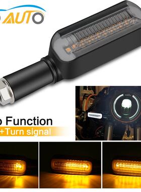 1pcs Motorcycle LED Turn Sgnal DRL Lghts Flowng Water Bl