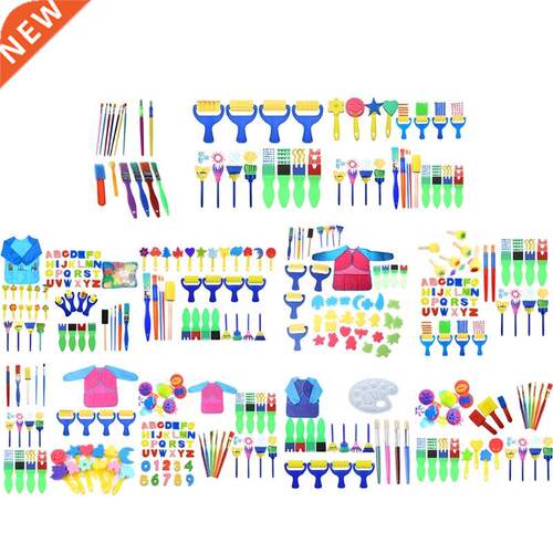 Sponge Paint Brushes Kits Painting Brushes Tool Kit for Kids