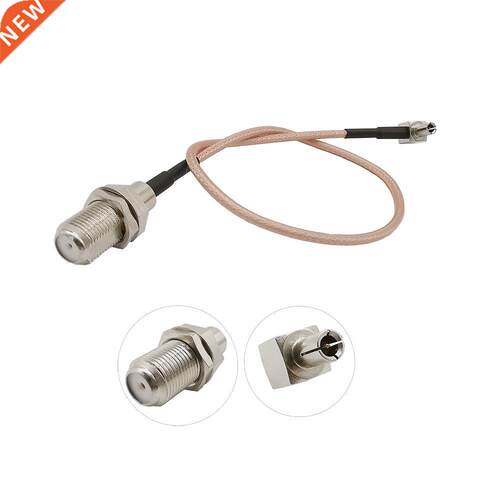 Rght Angle TS9 Male to F Female RF Coaxal Connector RG316