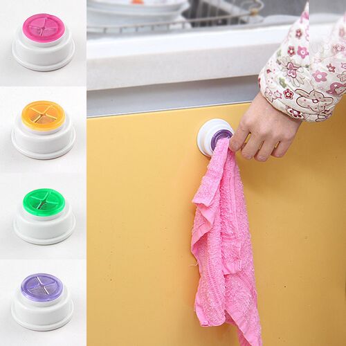 1PC Bathroom Kitchen Wall Shelf Wash Cloth Clip Holder Clip