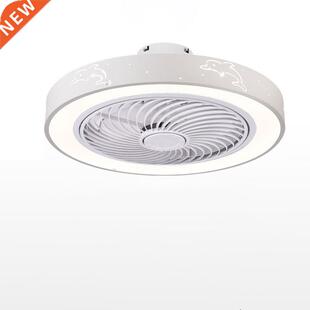 Modern Ceiling Fans with Lights White Painted Iron Acrylic L