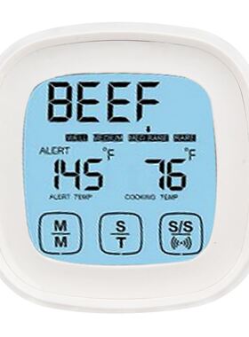 Digital Cooking Thermometer 2 Probes Touchscreen Oven Meat K