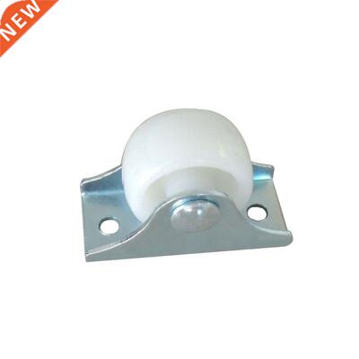 White Rail Fixed Casters Small One-Way Wheel Furniture Plast