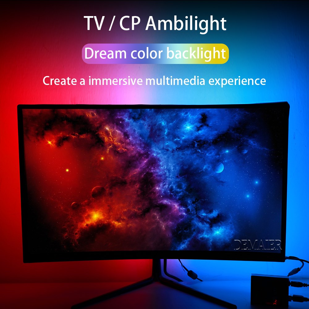 Ambilight TV PC Traum Bildschirm USB LED Streifen HDTV Compu