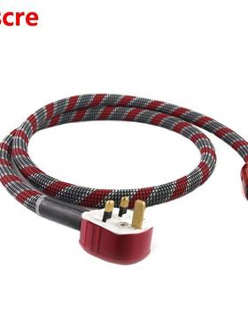 5N OCC single copper Silver Plated UK Mains Power Cord Cable