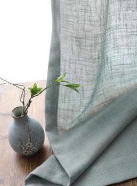 Modern cotton linen curtain yarn semi shading curtain yarn p