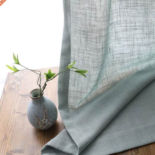 Modern cotton linen curtain yarn semi shading curtain yarn p