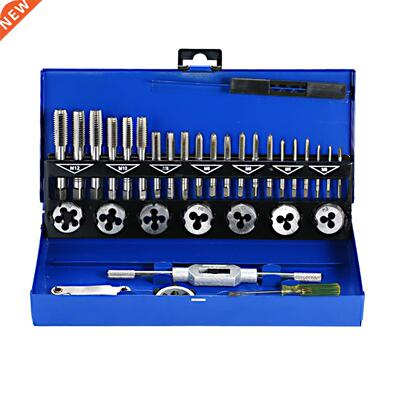 32 PCS Tap and Die Set Metric Wrench Cut M3-M12 Hand Threadi