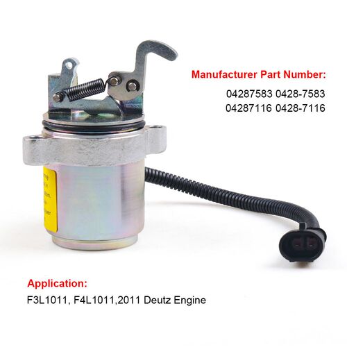 New Fuel Shutdown Shut Off Solenoid Valve 04287583 0428-7583