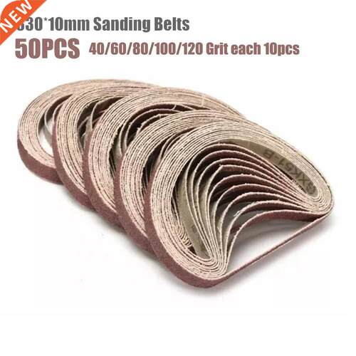 50pcs 330*10mm Sanding Belts 40 60 80 100 120 Grits Sandpape