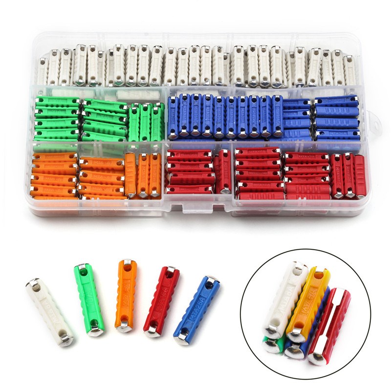 200PCS GBC European Automotive Fuse 5-40AMP Dia 6mm Continen