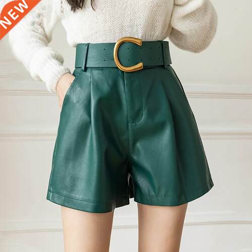 Setwear PU Leather Shorts Women Autumn Winter Plus Size Loos