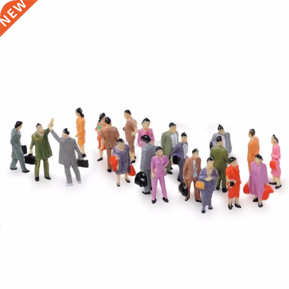 100Pcs 1:87 Building Layout Model People Train HO Scale Pain