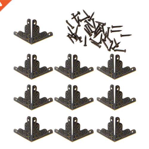 10PCS 25mm Antique Bronze Furniture Protector Corner Decorat