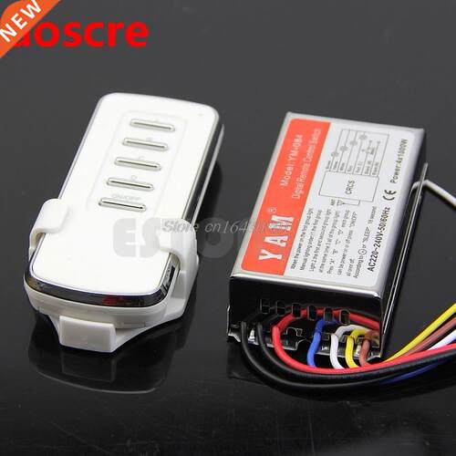 4 Ways Remote Control ON/OFF AC 220V Digital Switch Controll