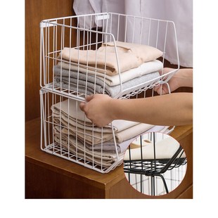 Metal Shelf Hanging Storage Basket Cabinet Organizer Holder