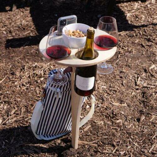 Outdoor Portable Wine Table Foldable Picnic Table Easy To Ca