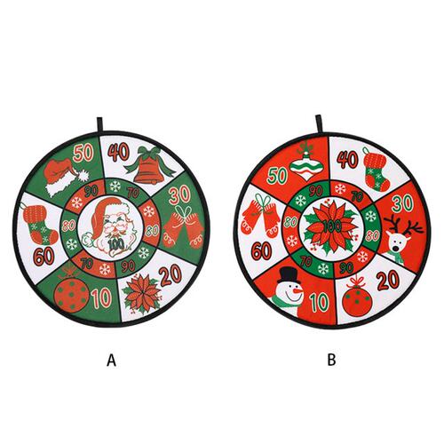 Christmas Dart Board with 4 Balls kids Toss Game Self-hesi