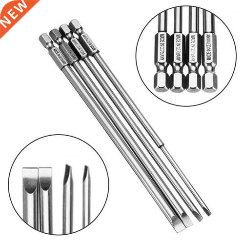 4pcs m-6mm Flat Head Slotted Tip Screwdrivers Bits 150mm S