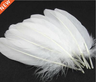 50pcs White Beautiful Large Goose Feathers 15-22cm / 5.91
