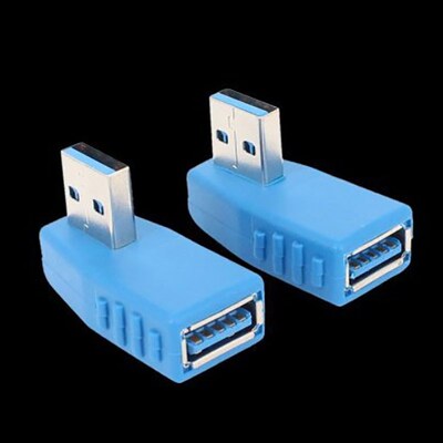 1pc New 90 Degree Left Right Angled USB 3.0 A Male To Female