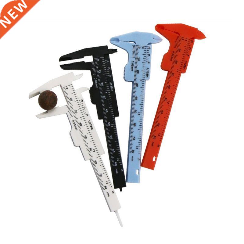 2pcs 0-80mm Double Rule Scale Plastic Vernier Caliper Measur