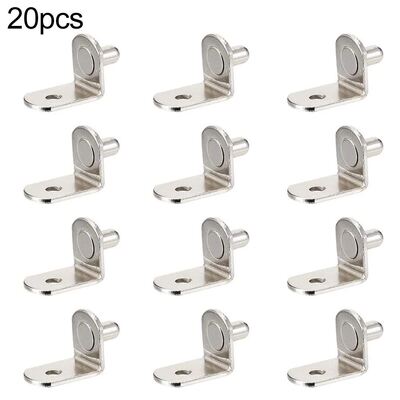 20Pcs Shelf Brackets Support Pins Studs Pegs 5mm Metal Pin S