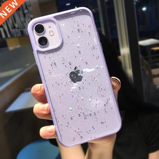 Glitter Star Sequins Soft Bling Clear Phone Case iPhone 11