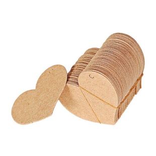 50pcs/lot Round Heart Shaped White Black Brown Kraft Paper T