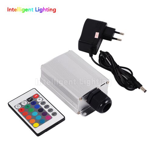 7W RGB LED Fiber Optic Engine Driver with 24key IR Remote co